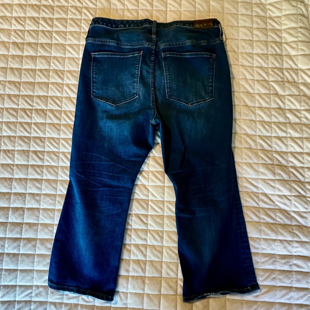 Madewell Cali Demi Boot Blue Denim Jeans 33P - Picture 2 of 5